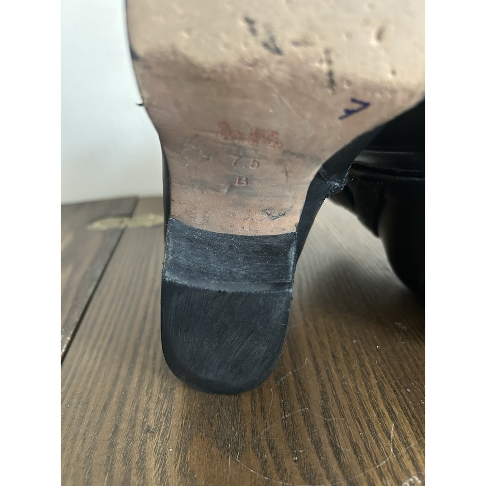 Coach Paulina Womens 7.5B Black Leather Classic Boots Booties Ankle Buckle - Picture 11 of 14